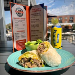 Philly Cheese Steak Wrap from Daisy's Garage in Cedar Rapids and Marion, Iowa.