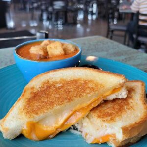 Grilled Cheese and Tomato Bisque from Daisy's Garage in Cedar Rapids and Marion, Iowa.